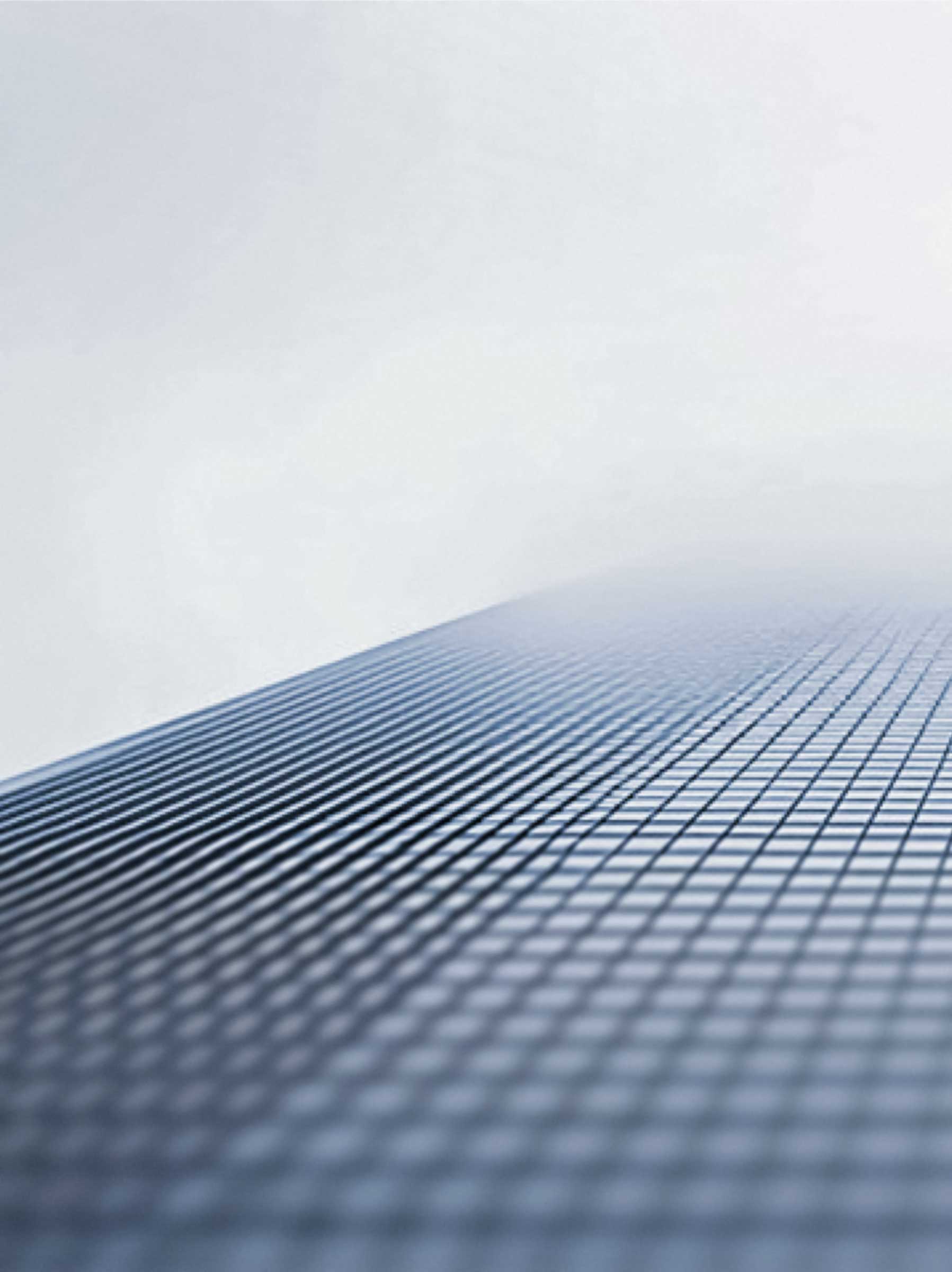 Foggy modern glass surface stretching into the distance, symbolizing cloud infrastructure