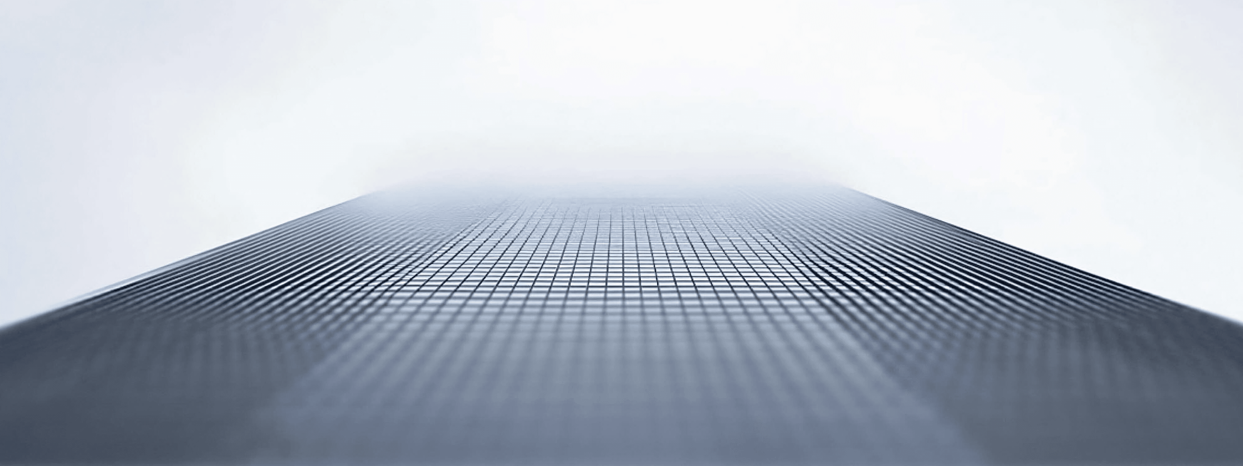Foggy modern glass surface stretching into the distance, symbolizing cloud infrastructure